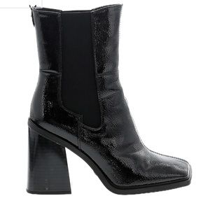 Circus by Sam Edelman sz 9 mid calf chunky heel 4.5 in patten leather